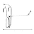 thumbnail image 2 of MasteelfCA 10 Pcs Grid Pegboard Hooks Slatwall Iron Hooks Universal Slat Board Hooks, 2 of 7
