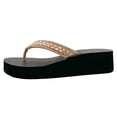 thumbnail image 3 of LAVRA Women's Rhinestone Platform Wedge Flip Flops Slip-Resistant EVA Beach Sandals, 3 of 3