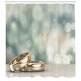 thumbnail image 3 of Ambesonne Wedding Shower Curtain, Rings Abstract Bokeh, 69"Wx75"L, Multicolor, 3 of 3