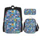 thumbnail image 1 of Easygdp Cute Flat Fish Mochila para Niños y Niñas con Set de Caja de Almuerzo y Estuche para Lápices 3 en 1, Mochila Escolar Estampada para Adolescentes, 1 of 7