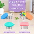 thumbnail image 2 of Qukaka 6 PCS Salad Dressing Container to Go,Handy Leakproof Stainless Steel Meal Prep Containers Reusable,Sauce Containers for Lunch Box, Picnics, Travel, Office and Kitchen Storage-1.6oz+2.7oz, 2 of 8