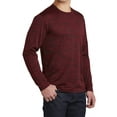 thumbnail image 4 of Mafoose Men's Long Sleeve PosiCharge Electric Heather Tee Deep Red-Black Electric 4X-Large, 4 of 5