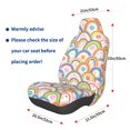 thumbnail image 2 of Picia Rainbow Flowers Print Waterproof Sweating Car Seat Cover for Post Gym Workout, Running, Beach and Hiking, Universal Fit Anti-Slip Bucket Seat Protector, 2 of 5
