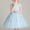 Light Blue, variant on Girls Luxury Pageant Tutu Dress 2-14 Years Sleeveless Round Neck Fluffy Tulle Long Dress Elegant Princess Gown for Wedding Party Host Stage Show and Formal Evening Events Light Blue