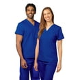 thumbnail image 5 of Adar Universal Unisex Scrubs - V Neck Tunic Scrub Top - 6011 - Royal Blue - S, 5 of 7