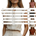 thumbnail image 3 of Harpily Womens Tops Casual V Neck Sleeveless Ruffle Soft Breathable Relaxed Silhouette Daily Vacation Work Blouse Tops, 3 of 4