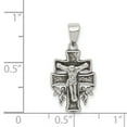 thumbnail image 3 of Sterling Silver Antiqued Mini INRI Crucifix Pendant QC8138, 3 of 4