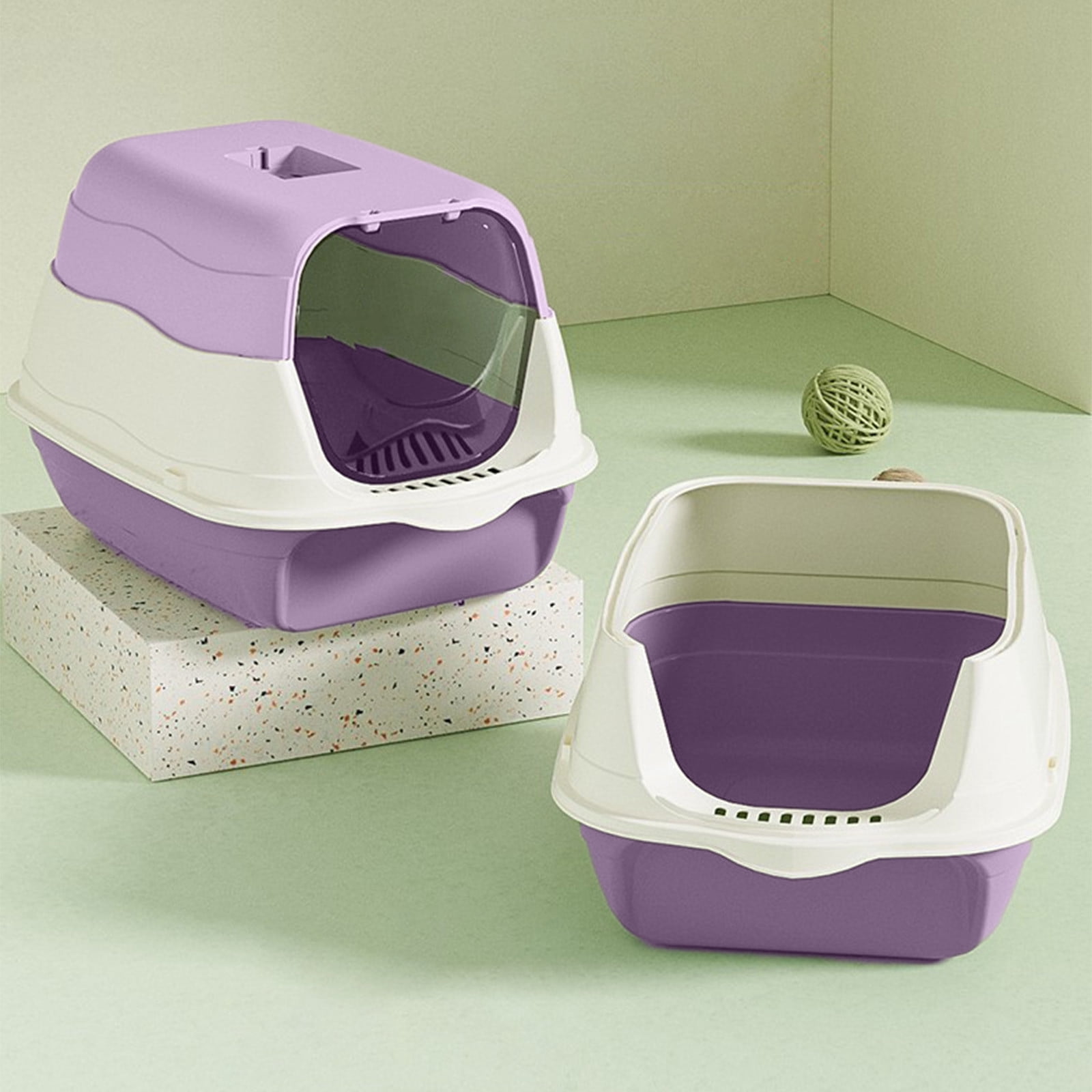 Tarmeek Large Enclosed Cat Litter Box with Lid, Odor Control & Anti-Splash Design, Includes Scoop for Easy Cleaning, Privacy Cat Toilet for Indoor Cats