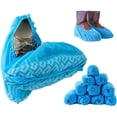 thumbnail image 1 of Botas y botines desechables premium cortos | Paquete de 100 | Protectores duraderos, antideslizantes, no tóxicos, impermeables y reciclables para interiores y exteriores | El tamaño grande se adapta a, 1 of 5