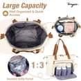 thumbnail image 3 of Bolsa de pañales Tonyeee, grande, impermeable, beige, con accesorios, 3 of 6