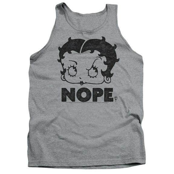 Betty Boop Boop Nope Adult Tank Top Athletic Heather