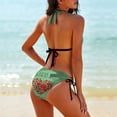 thumbnail image 2 of I LOVE YOU FROM MY HEAD TOMATOES Women's Bikini V Neck Swimsuit Set 2 Piece Over Size Bathing Suit Side Triangle Bathing Suit, 2 of 9