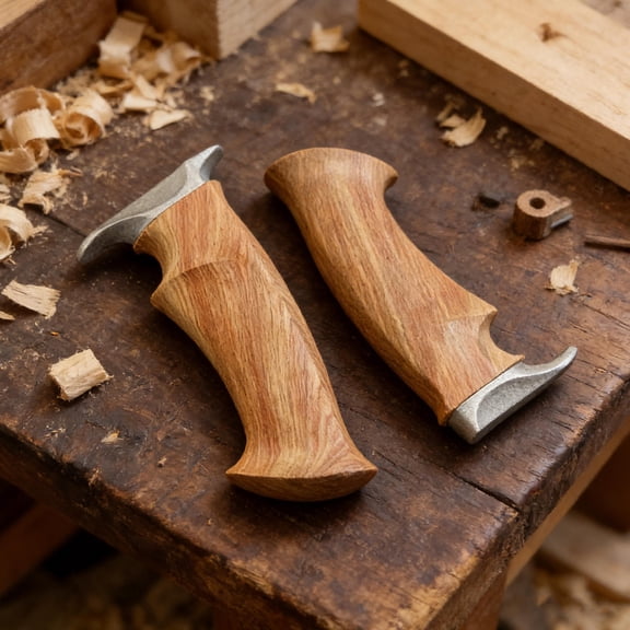 WESIEVYA Solid Wood Kitchen Cutter Handle Replacement with Non Skid Comfortable Grip