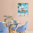 thumbnail image 2 of ZFLMY Flamingos Palm Trees Beach Art Modern Canvas Prints Wall Decor for Home Bedroom Kitchen Office, Fashion Pictures, Living Room Bathroom Decor 12x16in, 2 of 5