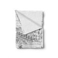 thumbnail image 2 of Venice Soft Flannel Fleece Throw Blanket, Rialto Bridge Gondola Romantic Italian Landmark Inspired Sketchy Cityscape, Cozy Plush for Indoor and Outdoor Use, 50" x 60", Black White, by Ambesonne, 2 of 6