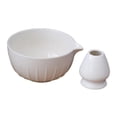 thumbnail image 3 of Cuenco japonés para matcha, juego de té matcha con soporte para batidor, regalo, portátil, ceremonial Blanco, 3 of 9
