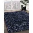 thumbnail image 2 of Ahgly Company Indoor Round Abstract Blue Abstract Area Rugs, 3' Round, 2 of 6