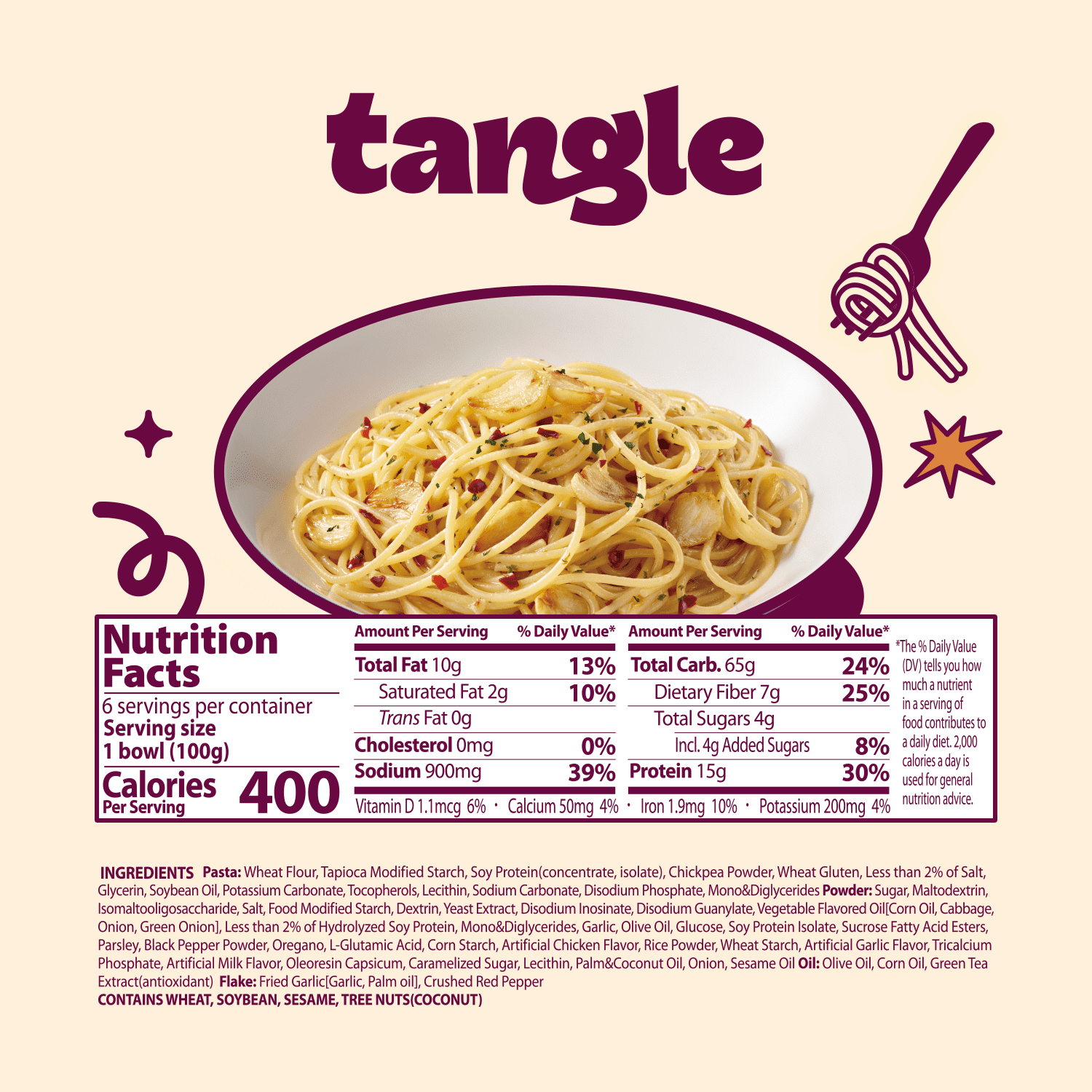 Samyang Tangle Garlic Oil Pasta Big Bowl
