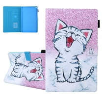 Fire HD 10 Case 9th Generation 2019, Fire HD 10 Case 7th/5th Gen, 2017/2015, Allytech PU Leather Slim Shockproof Protection Folio Kickstand Auto Sleep Wake TPU Back Cover for Fire HD 10,Red Cat