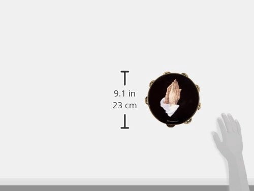 Praise Tambourine (Praying Hand, 8", Double Row)
