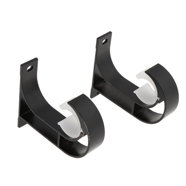 Soportes para barra de cortina Macarena 2 Piezas aleación de aluminio negro