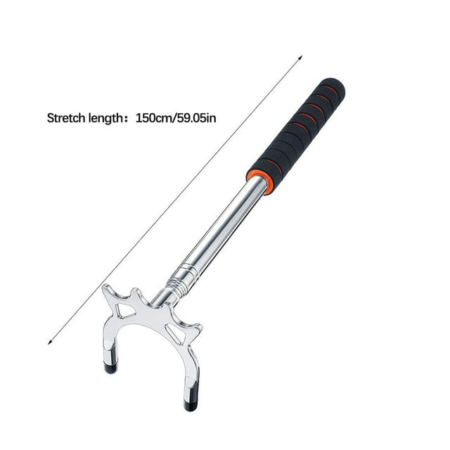VONKY Pont de Queue Design Télescopique Support de Billard Fourche Haute Bâton de Piscine en Acier Inoxydable Réglable Rétractable Fournitures Sportives Fourche Haute