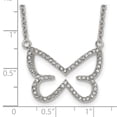 thumbnail image 5 of Stainless Steel Themed Necklace Chain Polished w/CZ Butterfly 18in 18 inch, 5 of 6