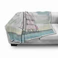 thumbnail image 2 of Vintage Nautical Tattoo Soft Flannel Fleece Throw Blanket, Windjammer Sailboat Dreamy Colors Sea and Sky, Cozy Plush for Indoor and Outdoor Use, 50" x 70", Ivory Pastel Pink, by Ambesonne, 2 of 5