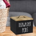 thumbnail image 6 of deevoka Wooden Storage Container Dispenser for Laundry Room Organization and Storage Black dishwasher pod, 6 of 9