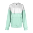 thumbnail image 4 of Fanxing Oversized Sweatshirts for Teen Girl Trendy Colorblock Fleece Hoodies Juniors Drop Shoulder Long Sleeve Pullover Hoody Tops Green,XXXL, 4 of 6