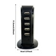 Jrocdr Multi Port Charger 20W Desktop USB Fast Charging 6 Port