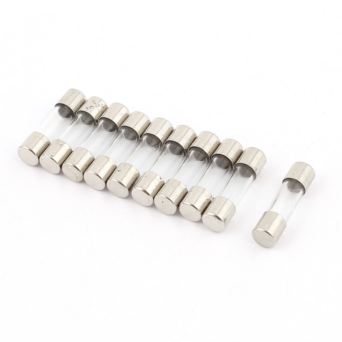 Set of 10 Fuses Glass 5x20 mm Timed Slow of choice of T 500ma to T 10a