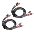 thumbnail image 4 of Cable De Audio, Cables De 2 Vías De Metal De 3,3 Pies Para Reproductor De CD Para Subwoofer Para Altavoces, 4 of 7