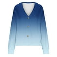 thumbnail image 4 of ShomPort Women's Long Sleeve Cardigans Open Front Button Down V Neck Casual Cardigan Sweaters, 4 of 5