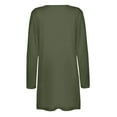 thumbnail image 6 of VISALY Long Cardigans Open Front Cardigan Casual Women Lightweight Front Cardigan Solid Soft Long Sleeve Sweater with Pockets Thin Cardigans Lightweight Plus Size Cardigan Lightweight Army Green L, 6 of 6