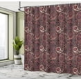thumbnail image 4 of Ambesonne Paisley Shower Curtain, Vintage Leaf Flower Motif, 69"Wx75"L, Pale Chocolate, 4 of 4