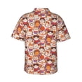 thumbnail image 3 of Daiia Maneki-Neko Cats Hawaiian Shirt for Men Gentle Cotton Regular Short Sleeve Casual-Large, 3 of 9