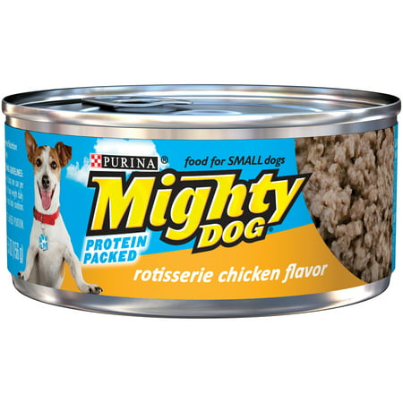 Purina Mighty Dog Rotisserie Chicken Flavor Dog Food Case of 24- 5.5 oz. Cans