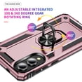 thumbnail image 4 of Dteck Case for Samsung Galaxy S25 Edge,Military Grade Drop Impact Case 360 Metal Rotating Ring Kickstand Holder Armor Heavy Duty Shockproof Cover for Galaxy S25 Edge,Rosegold, 4 of 7