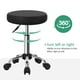 thumbnail image 4 of Silla de salón FURWOO, taburete ajustable con ruedas, color negro, 4 of 7