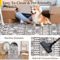 thumbnail image 4 of PureCozy 5'x7' Area Rugs for Entryway Entrance Kitchen Bedroom Office Rugs Boho Moroccan Soft Shag Non Slip Checkered Washable Rugs, Black, 4 of 5