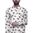 thumbnail image 3 of Atasi Party Wear Kurta Pajama For Men Mandarin Collar Ethnic Printed Kurta Set, 3 of 3