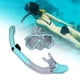 thumbnail image 4 of Conjunto de snorkel seco, equipo de máscara de buceo, equipo de snorkel antifugas para hombres y mujeres Azul verde, 4 of 8