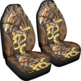 thumbnail image 3 of XYZCANDO Set of 2 Car Seat Covers for Automotive Interior Car Front Seat Covers Breathable Easy Install, Van Vehicle Truck Auto Front Seat Protectors, Horse Sunflower, 3 of 10