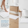 thumbnail image 7 of REGALWOVEN Geometric Bathroom Rug Mat, Extra Soft Absorbent Bath Rug, Non-Slip Comfortable Solid Color Bath Mat White 20" x 32", 7 of 7
