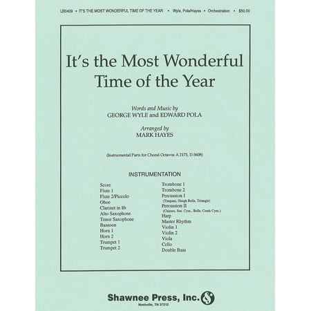 Shawnee Press It's the Most Wonderful Time of the Year INSTRUMENTAL ACCOMP PARTS arranged by Mark (The Best Of Mark Hayes)