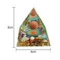 thumbnail image 2 of Pyramide d'Orgonite Inspirante pour le Succès Anti-stress Calme Croissance Force Guérison Pierre Précieuse Pyramide, 2 of 6