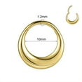 thumbnail image 5 of QQTDFG 16G Titanium/Stainless Steel Segment Nose Ring Hoop Earring Septum Ring Piercing-Stainless Steel-Gold (1.2*8mm), 5 of 9