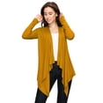 thumbnail image 5 of Made by Johnny Women's Off-Duty Open Front Cardigan S MUSTARD, 5 of 6
