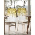 thumbnail image 4 of nqOlkjepod Yellow Eucalyptus Leaves Chair Covers Set of 8, Decorative Chair Back Cover, Spring Floral Summer Botanical Dining Room Chair Slipcovers Removable Chair Protectors Covers for Party Banquet, 4 of 7